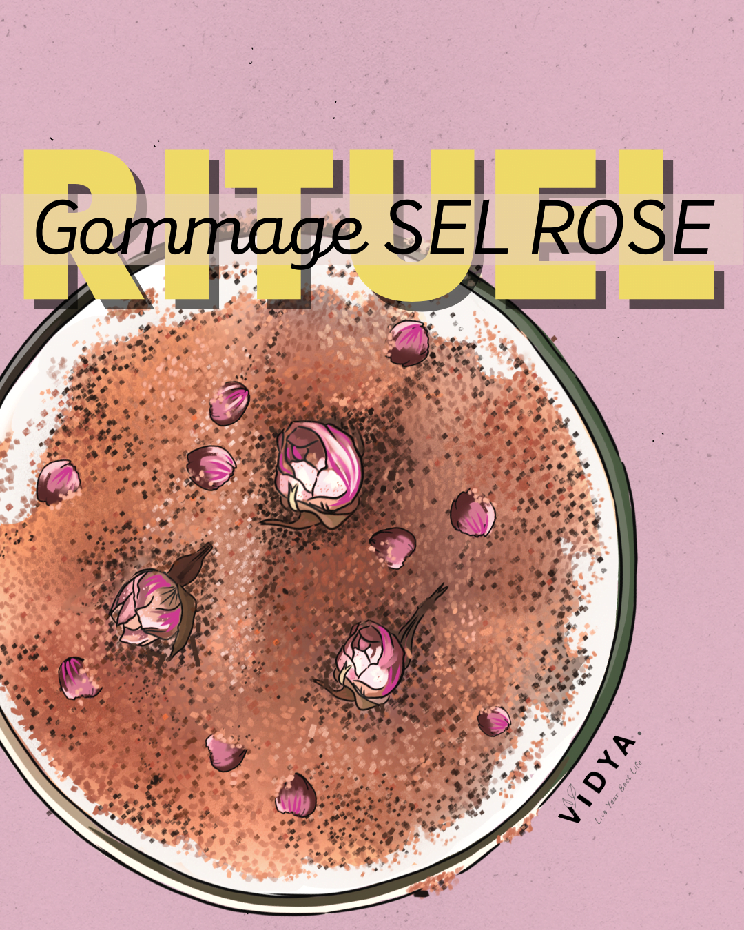 Gommage sel rose