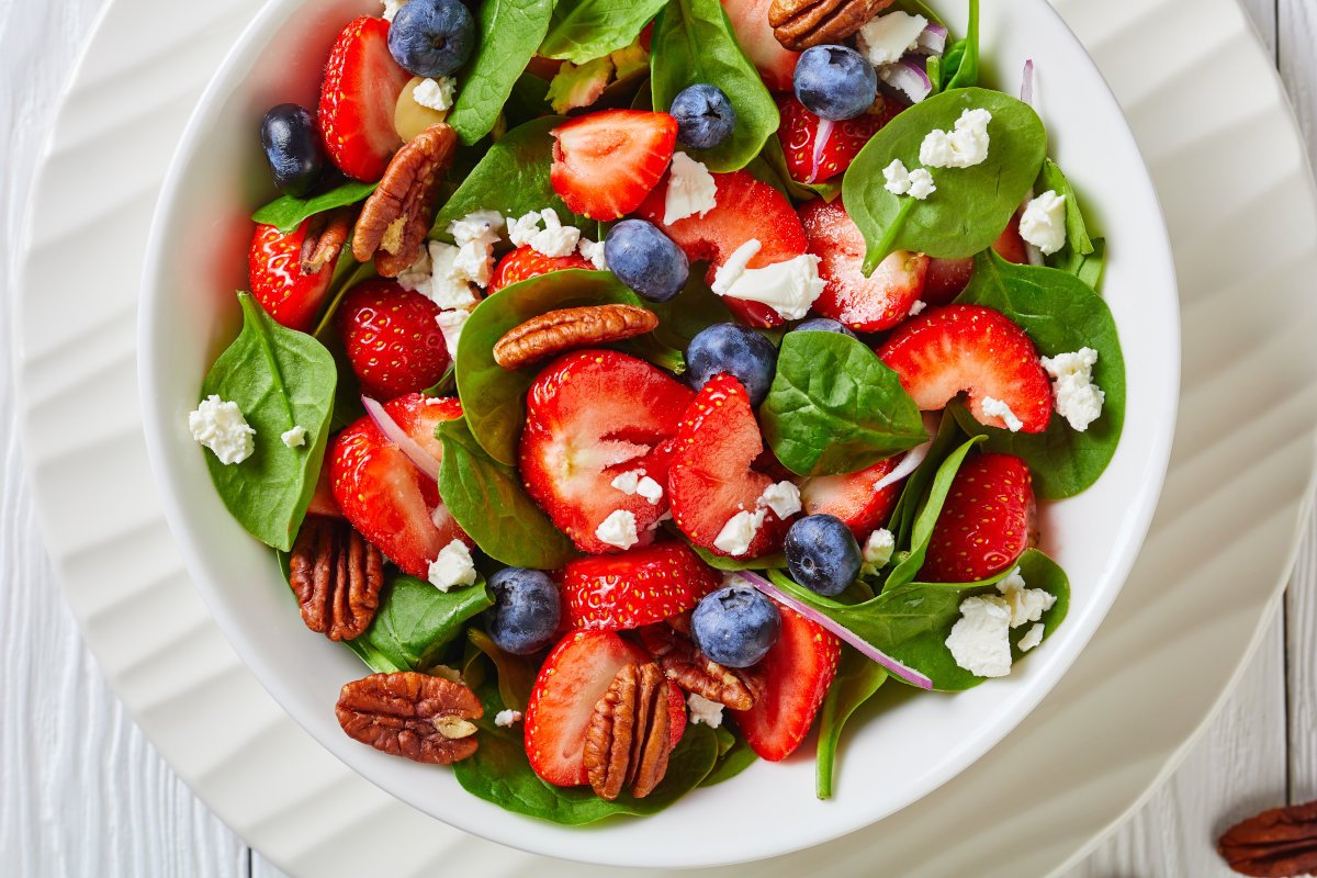 Fraises idée recette salade