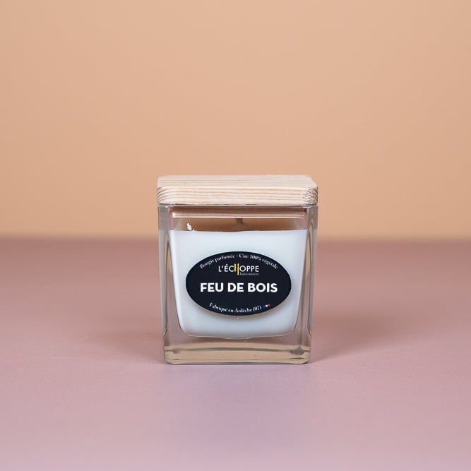 Bougie à la Cire de Soja feu de bois