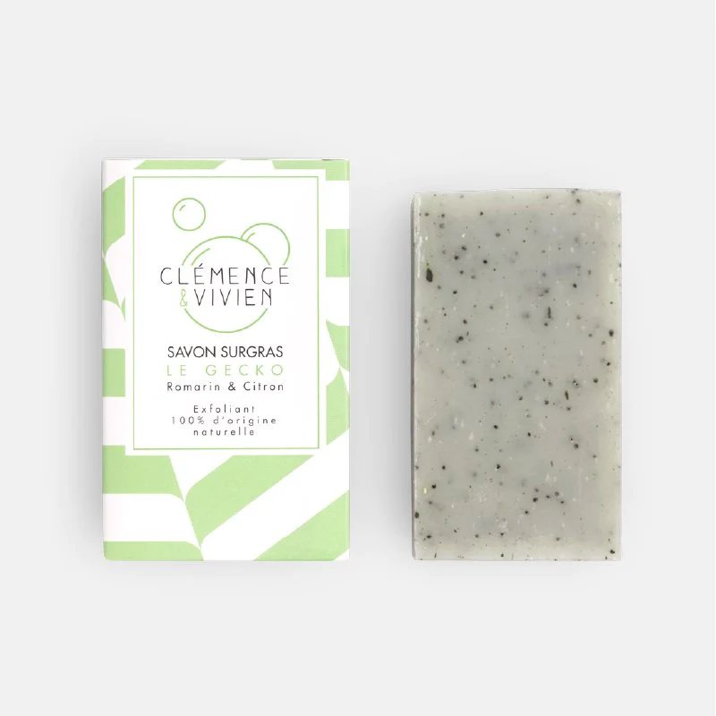 Savon SURGRAS Bio 100g - Le Gecko - Clémence et Vivien