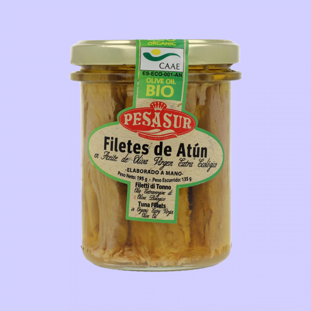 Filets de Thon à l'huile d'olive bio* Pesasur - Bocal 195g