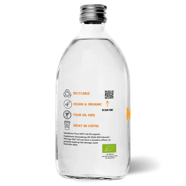 Huile MCT pure bio* - MCT Oil C8 - 500 mL – Image 2