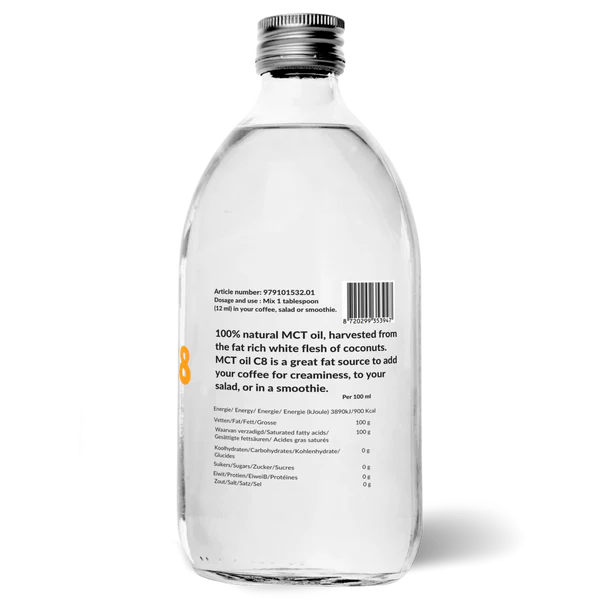 Huile MCT pure bio* - MCT Oil C8 - 500 mL – Image 3