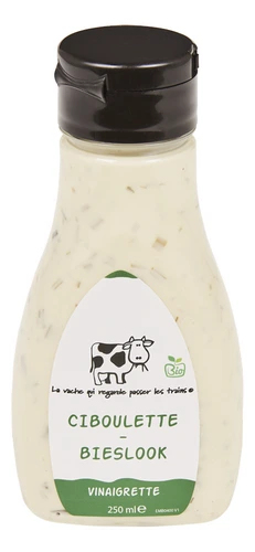 Vinaigrette Bio à la Ciboulette – La Vache Qui Regarde Passer Les Trains – 250 ml