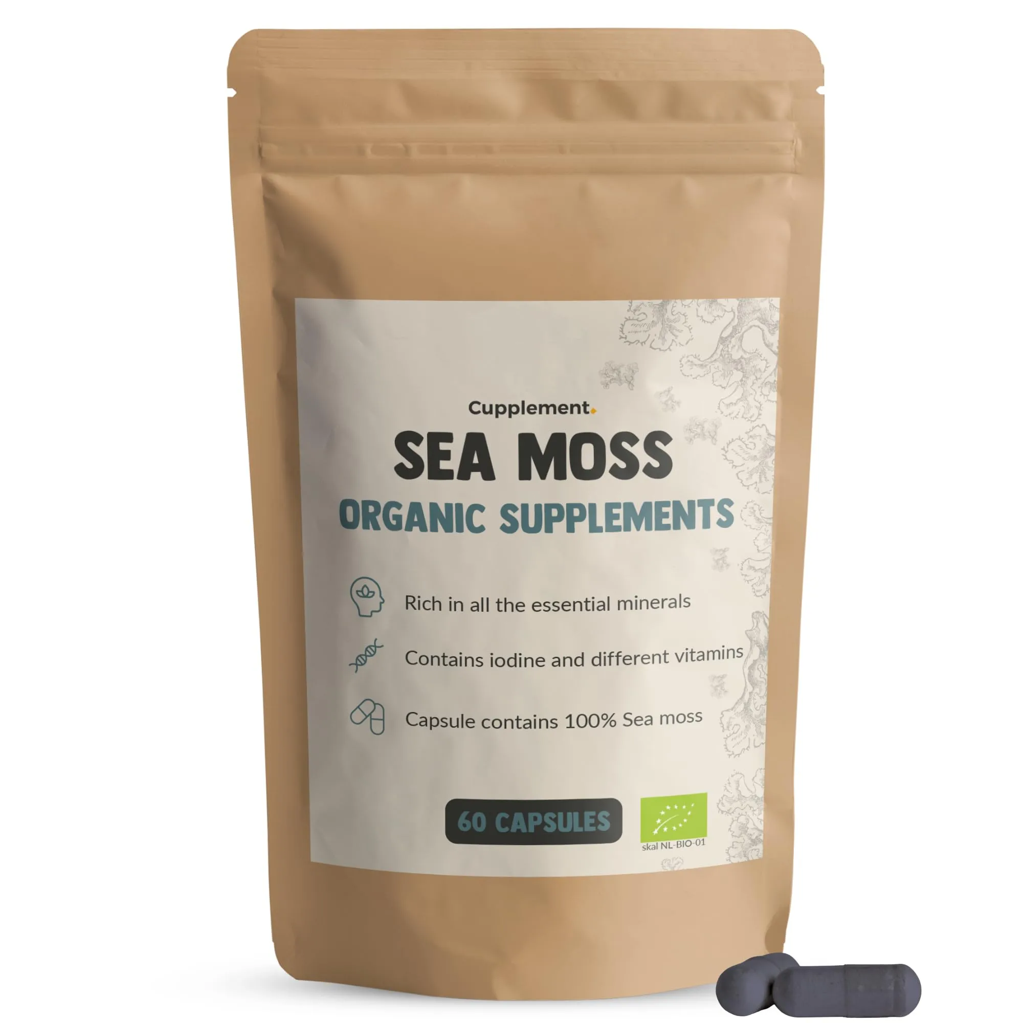 Complément Alimentaire Sea Moss Bio – 60 Gélules