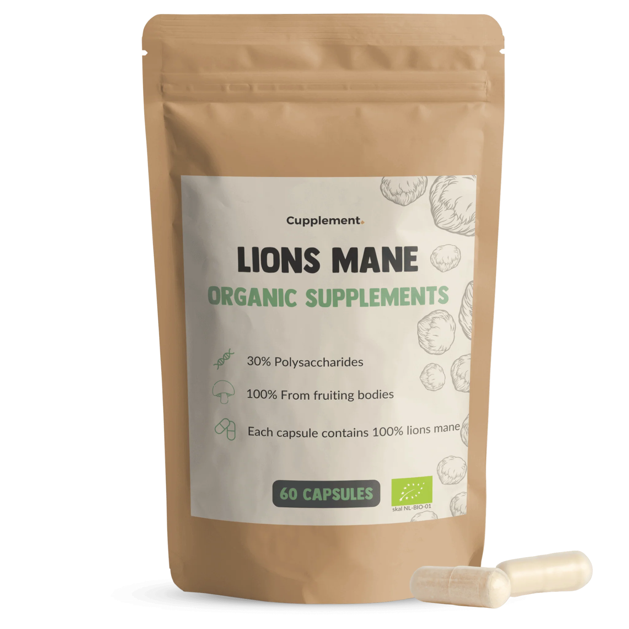 Lion’s Mane Bio – Complément Alimentaire – 60 capsule