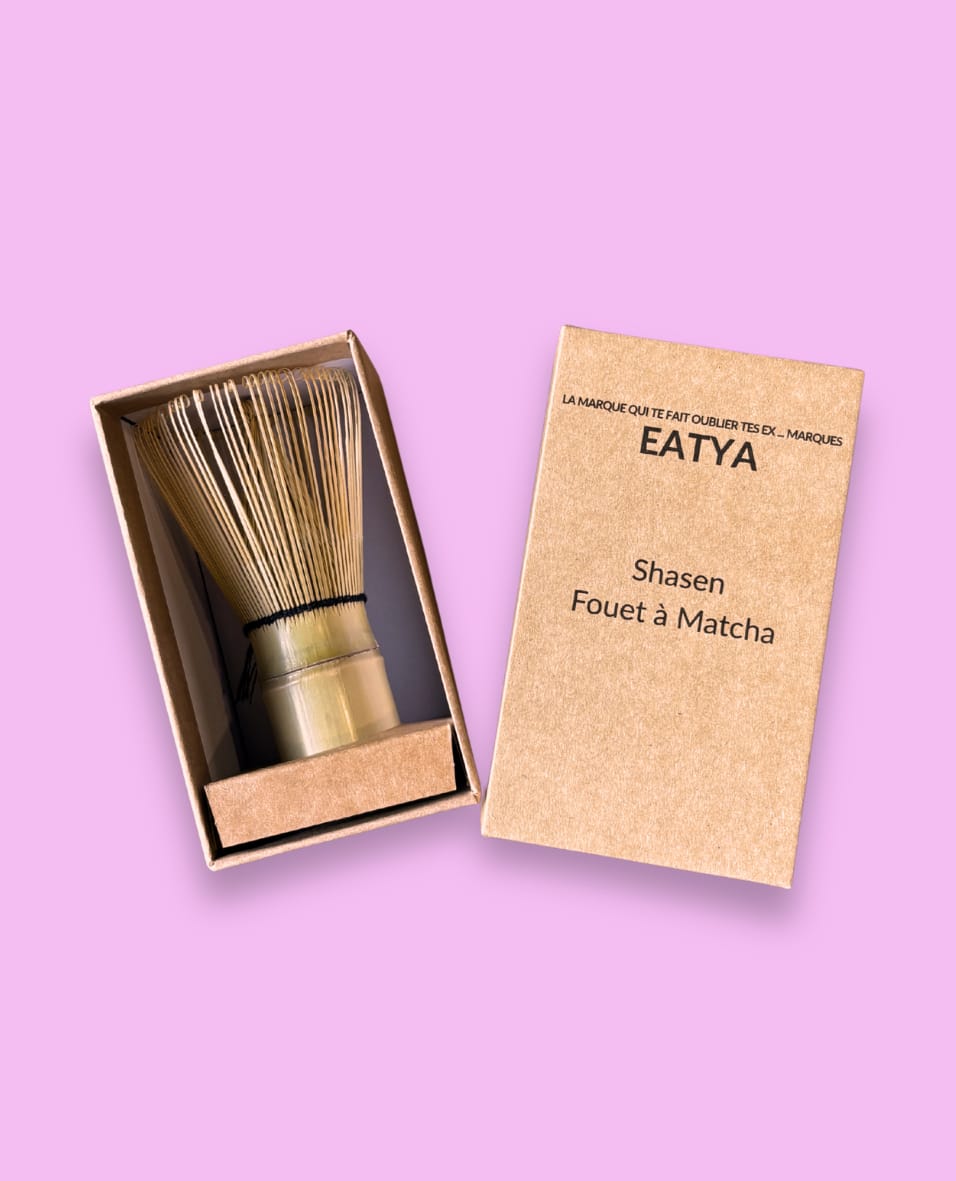 Shasen EATYA en bambou – fouet traditionnel pour thé matcha.
